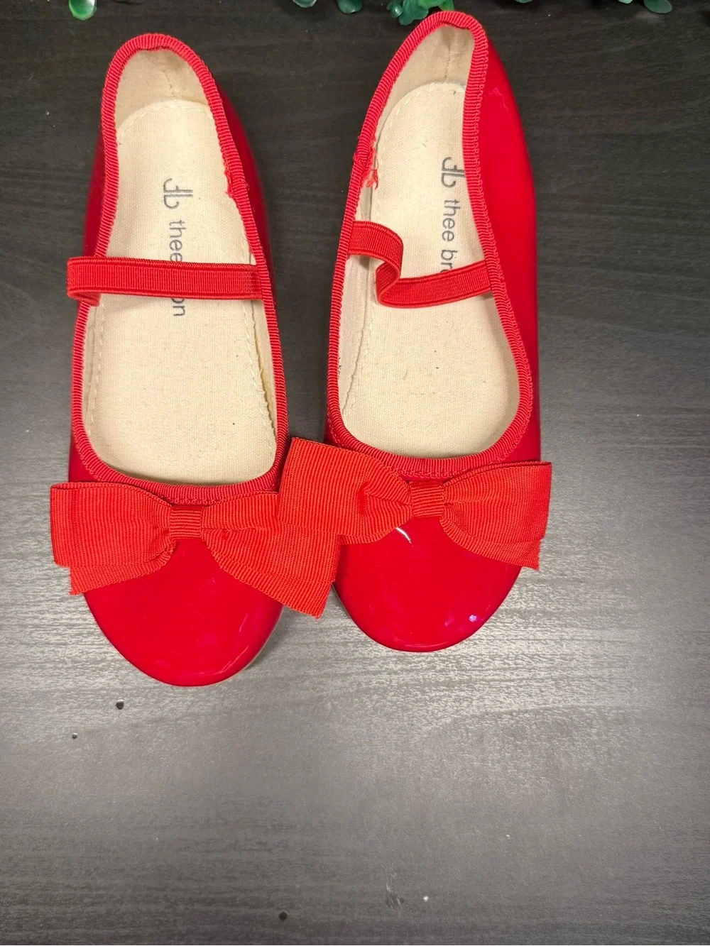 Girls' Red Patent Bow Mary Jane Flats